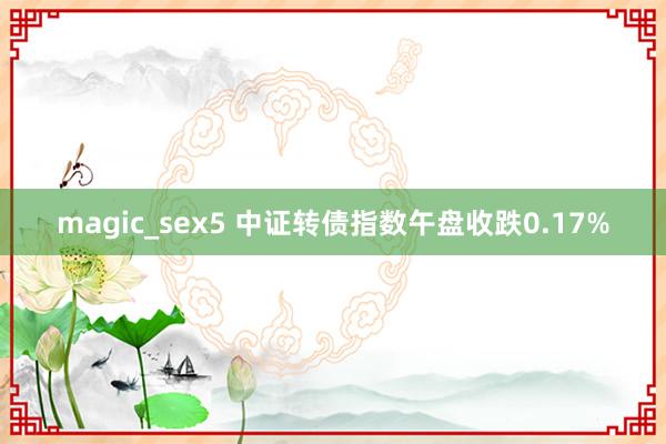 magic_sex5 中证转债指数午盘收跌0.17%