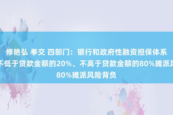 修艳弘 拳交 四部门：银行和政府性融资担保体系分手按不低于贷款金额的20%、不高于贷款金额的80%摊派风险背负