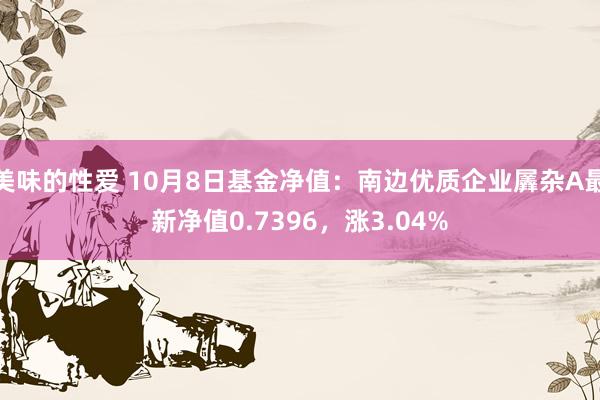 美味的性爱 10月8日基金净值：南边优质企业羼杂A最新净值0.7396，涨3.04%