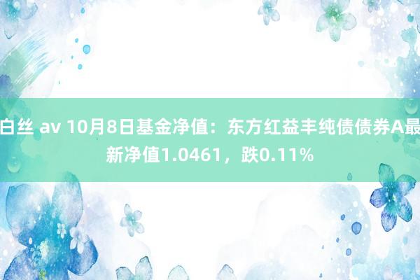 白丝 av 10月8日基金净值：东方红益丰纯债债券A最新净值1.0461，跌0.11%