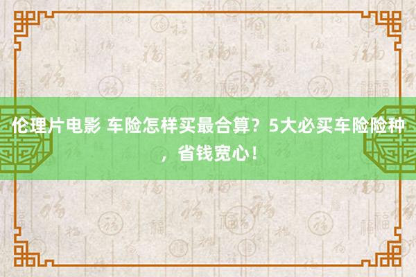 伦理片电影 车险怎样买最合算？5大必买车险险种，省钱宽心！