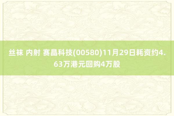 丝袜 内射 赛晶科技(00580)11月29日耗资约4.63万港元回购4万股