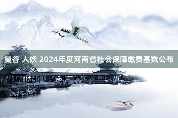 曼谷 人妖 2024年度河南省社会保障缴费基数公布