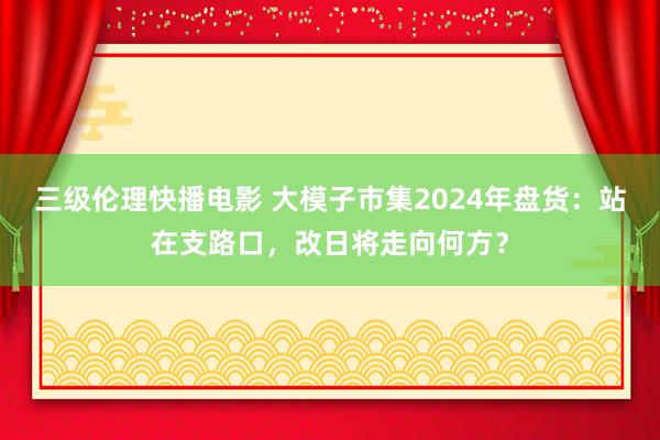 三级伦理快播电影 大模子市集2024年盘货：站在支路口，改日将走向何方？