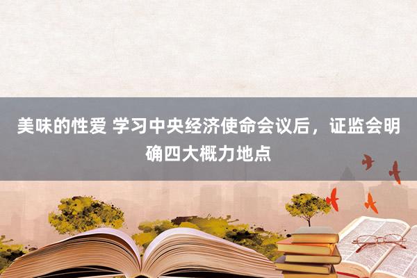 美味的性爱 学习中央经济使命会议后，证监会明确四大概力地点