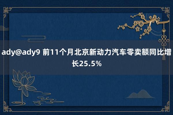 ady@ady9 前11个月北京新动力汽车零卖额同比增长25.5%