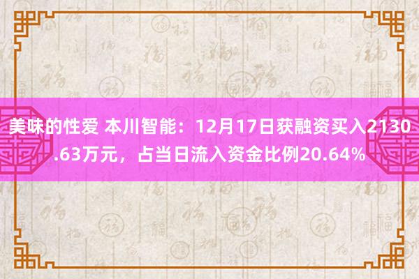 美味的性爱 本川智能：12月17日获融资买入2130.63万元，占当日流入资金比例20.64%