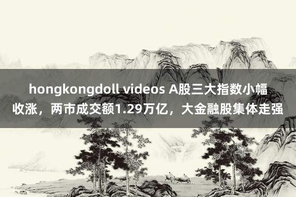 hongkongdoll videos A股三大指数小幅收涨，两市成交额1.29万亿，大金融股集体走强