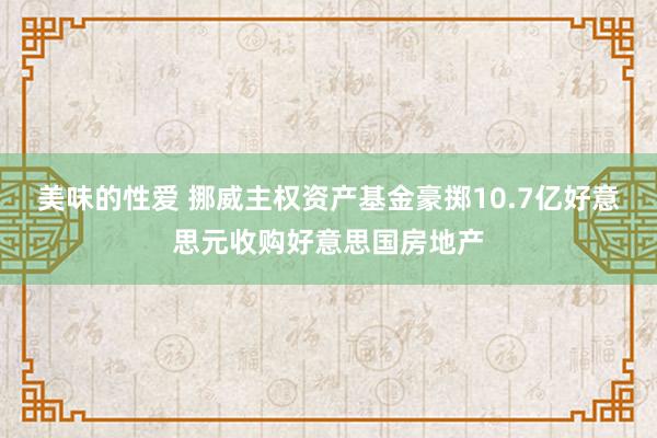 美味的性爱 挪威主权资产基金豪掷10.7亿好意思元收购好意思国房地产