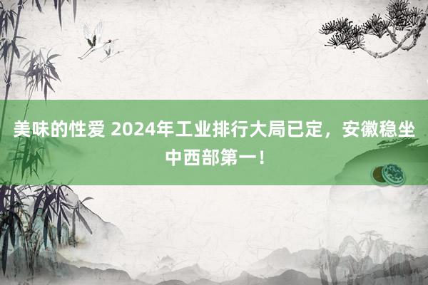 美味的性爱 2024年工业排行大局已定，安徽稳坐中西部第一！